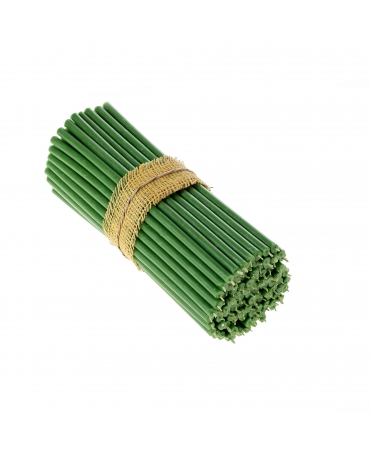 Green beeswax candles N30 1