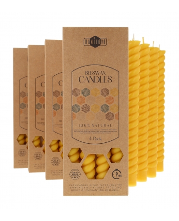 Twisted beeswax candles 1