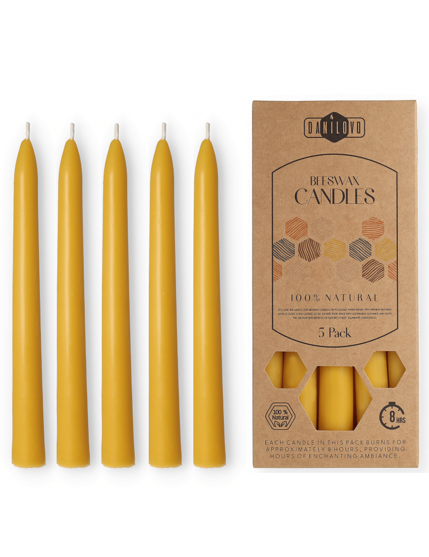 Table beeswax candles (20 cm) 1