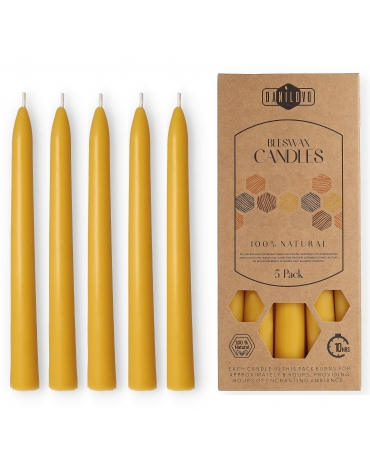 Table beeswax candles 1