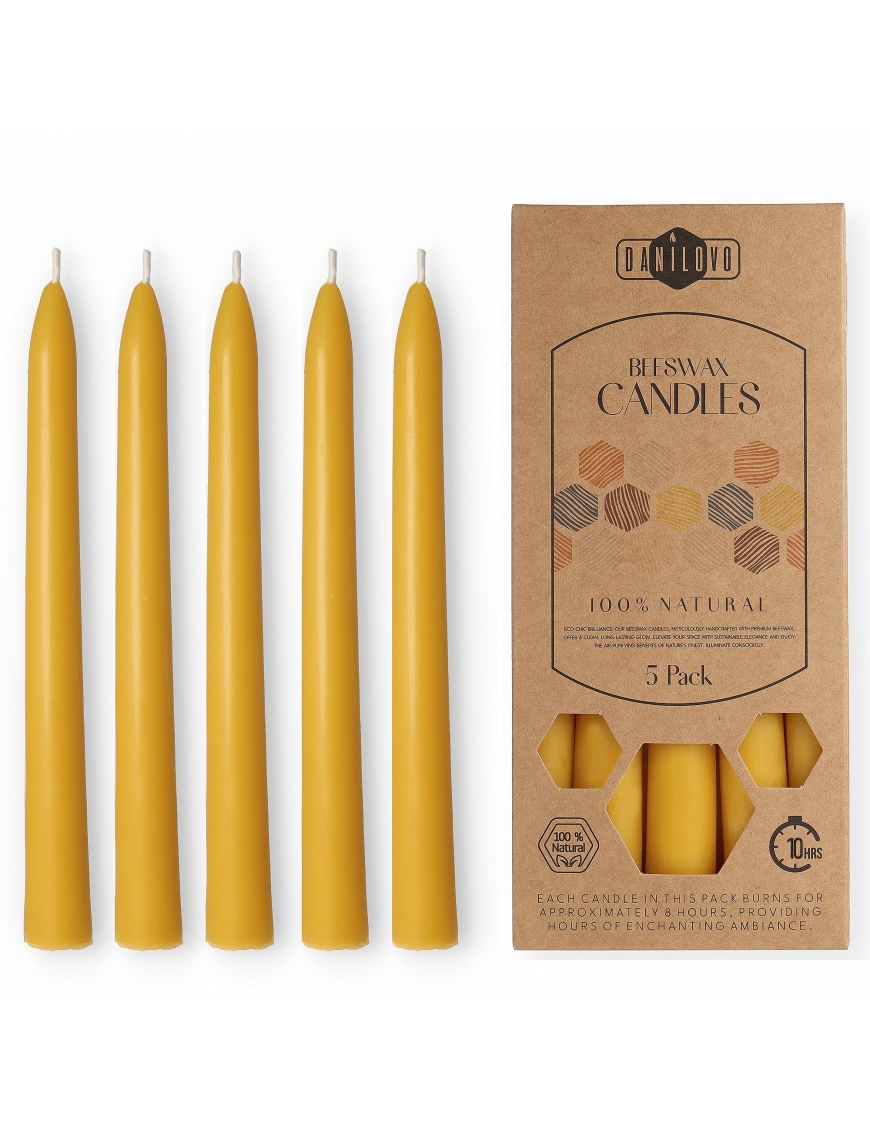 Table beeswax candles 1