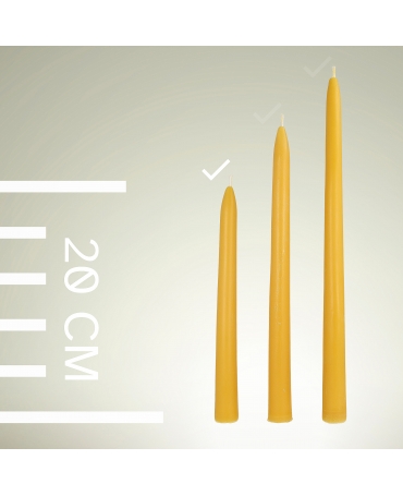 Table beeswax candles (20 cm) 3