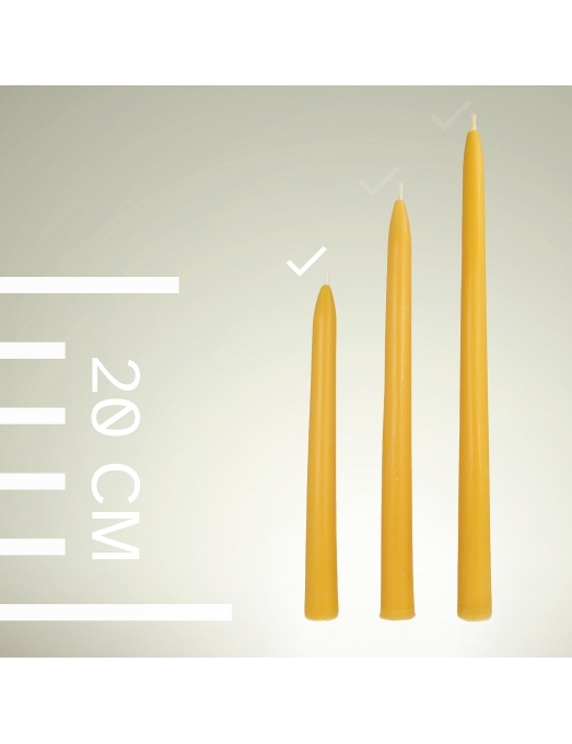 Table beeswax candles (20 cm) 3 3