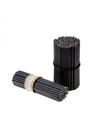 Black beeswax candles N80 1
